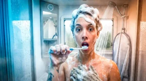 Doccia e igiene in un camper