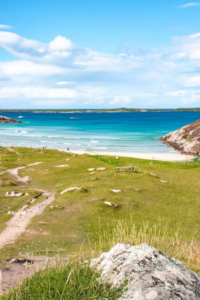 Sangomore Beach turquoise sea dunes Durness