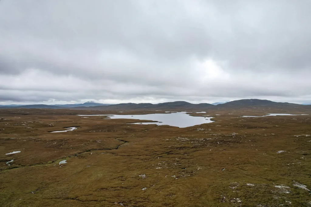 Landscape moors lochs Isle of Harris summer