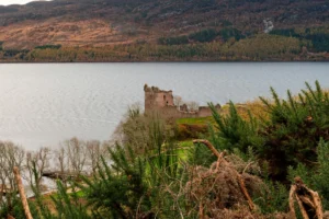 Urquhart Castle on Loch Ness in the Scottish Highlands
