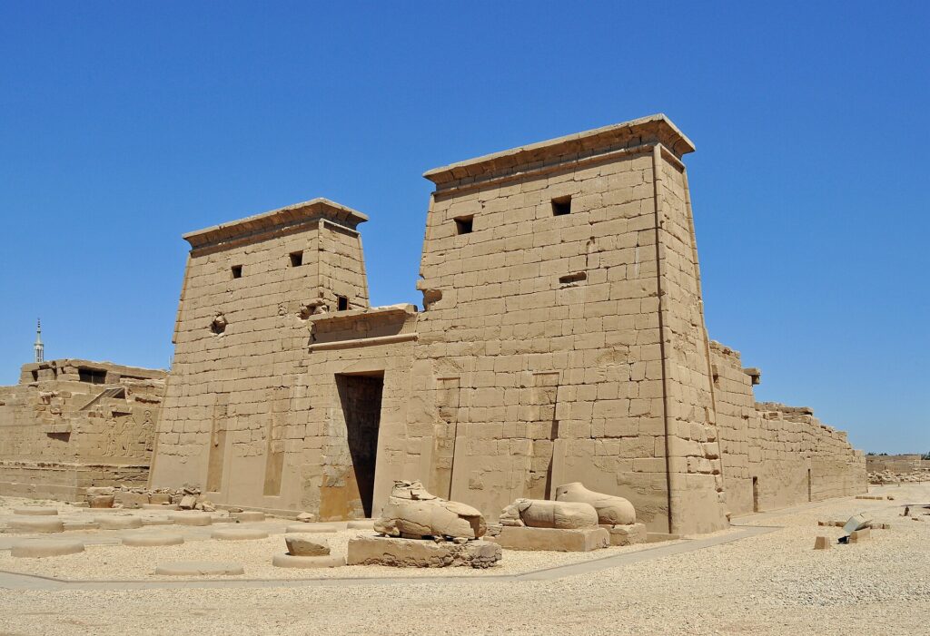 The columns of the Karnak temple in Luxor