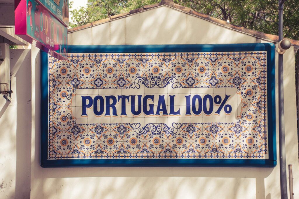 Azulejo Portugal 100% on a wall in Albufeira